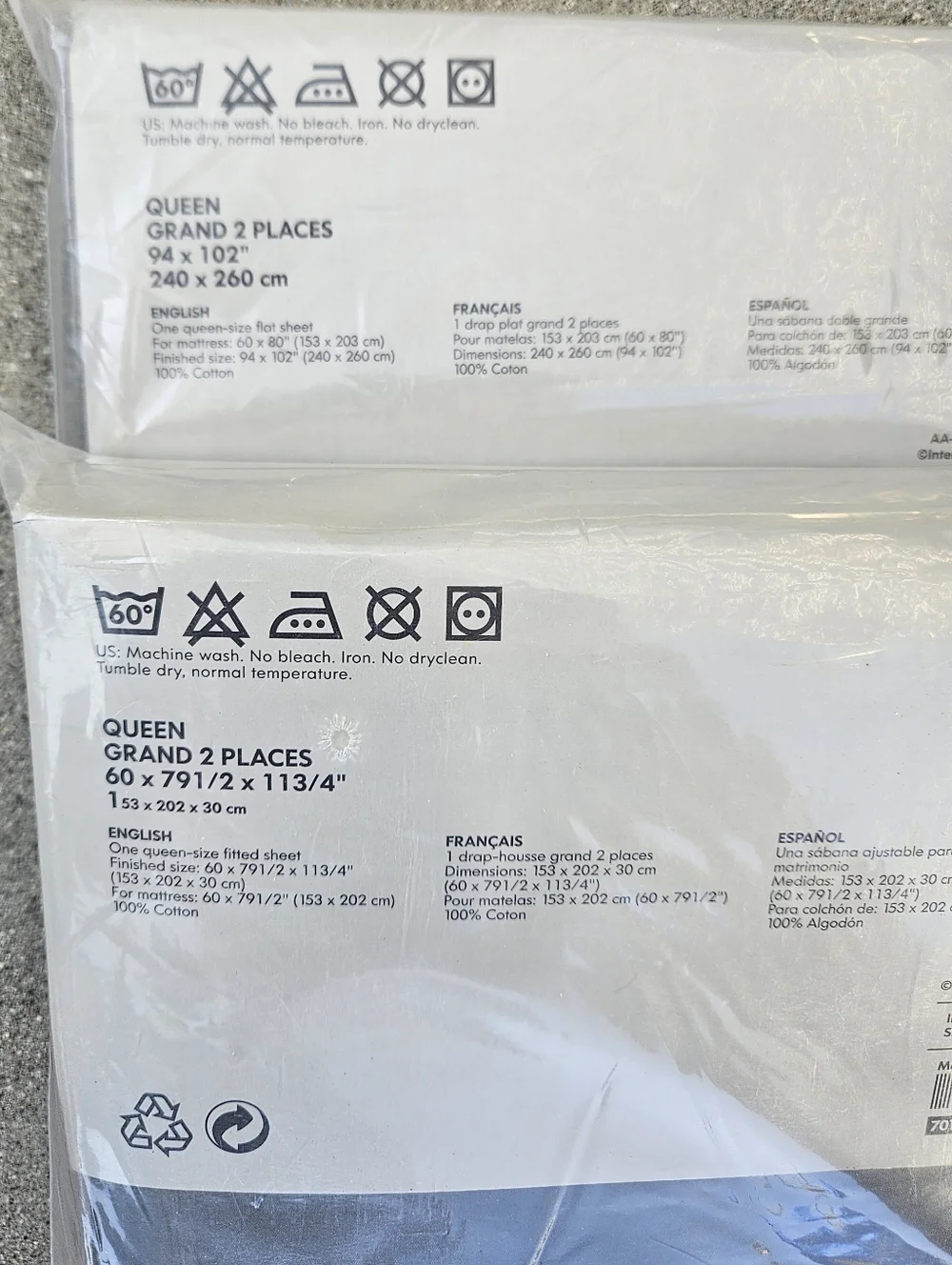 IKEA BEDDING BUNDLE 2 DUVET COVERS, SHEETS, 5 PILLOW CASES BRAND NEW GREYS $185